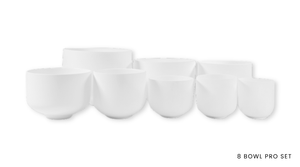 8-Note Crystal Singing Bowl Pro Set